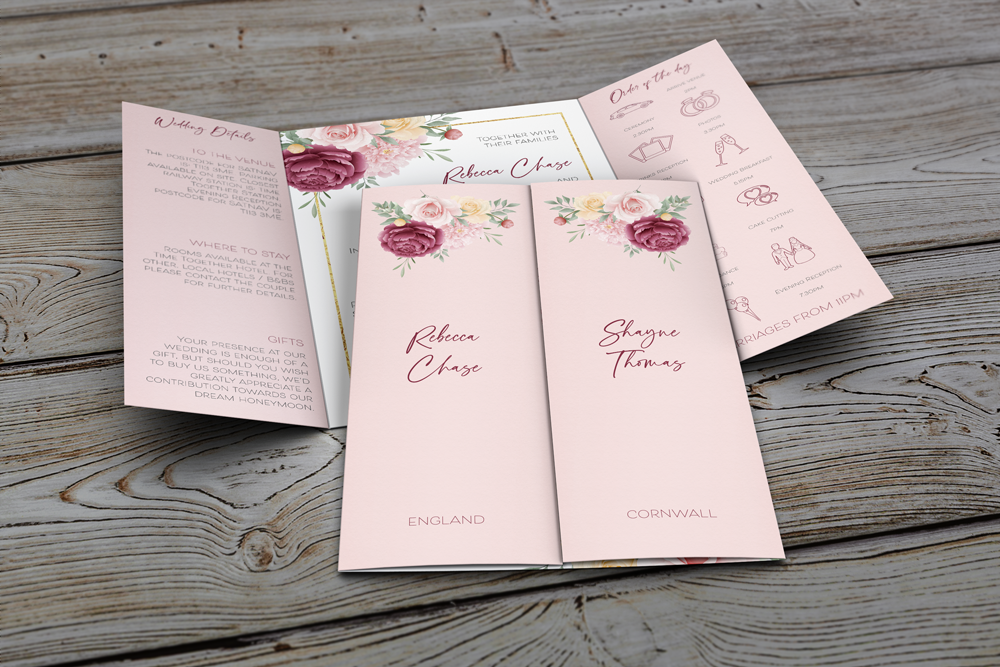 Gatefold Wedding Invitation
