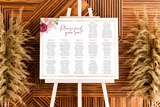 Seating Plan Sign