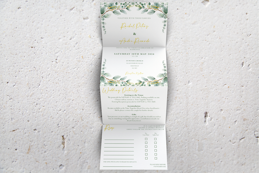 Accordion Wedding Invitation