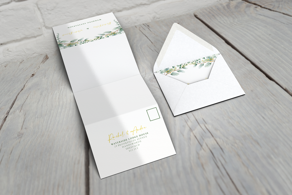 Accordion Wedding Invitation