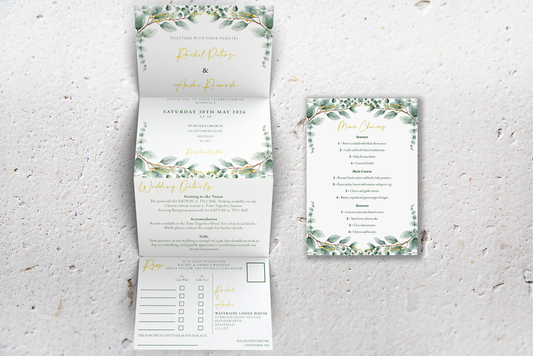 Accordion Wedding Invitation Deluxe
