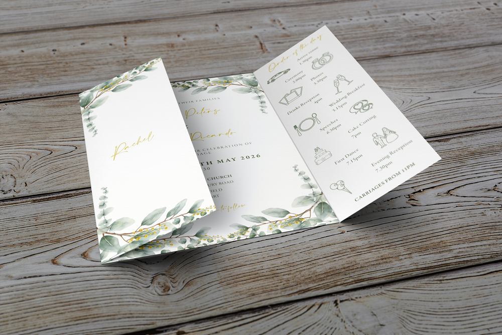 Gatefold Wedding Invitation