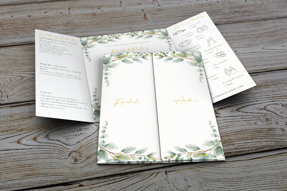 Gatefold Wedding Invitation