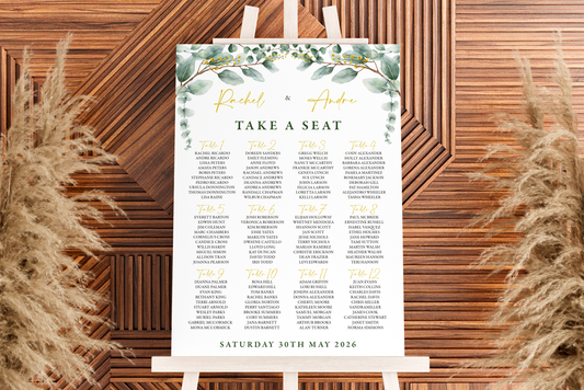 Seating Plan Sign