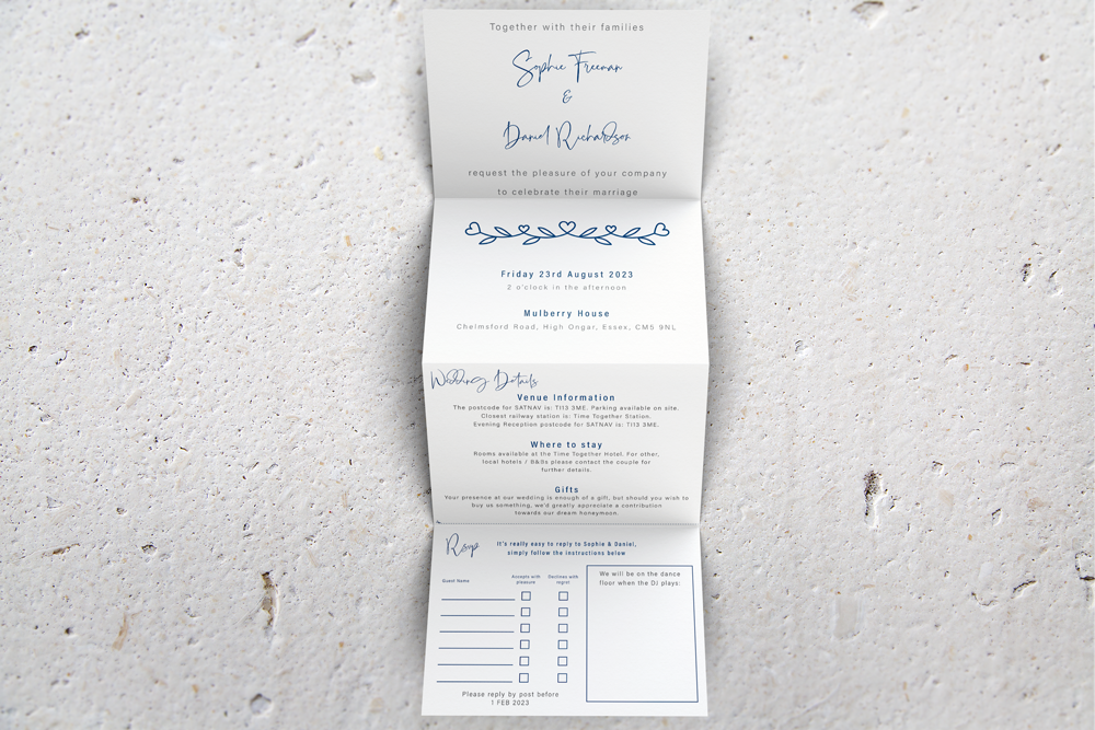 Accordion Wedding Invitation