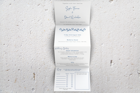 Accordion Wedding Invitation