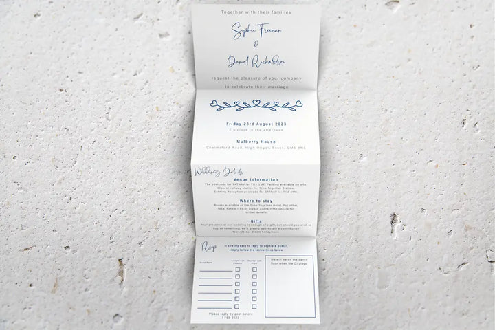 Accordion Wedding Invitation Impression
