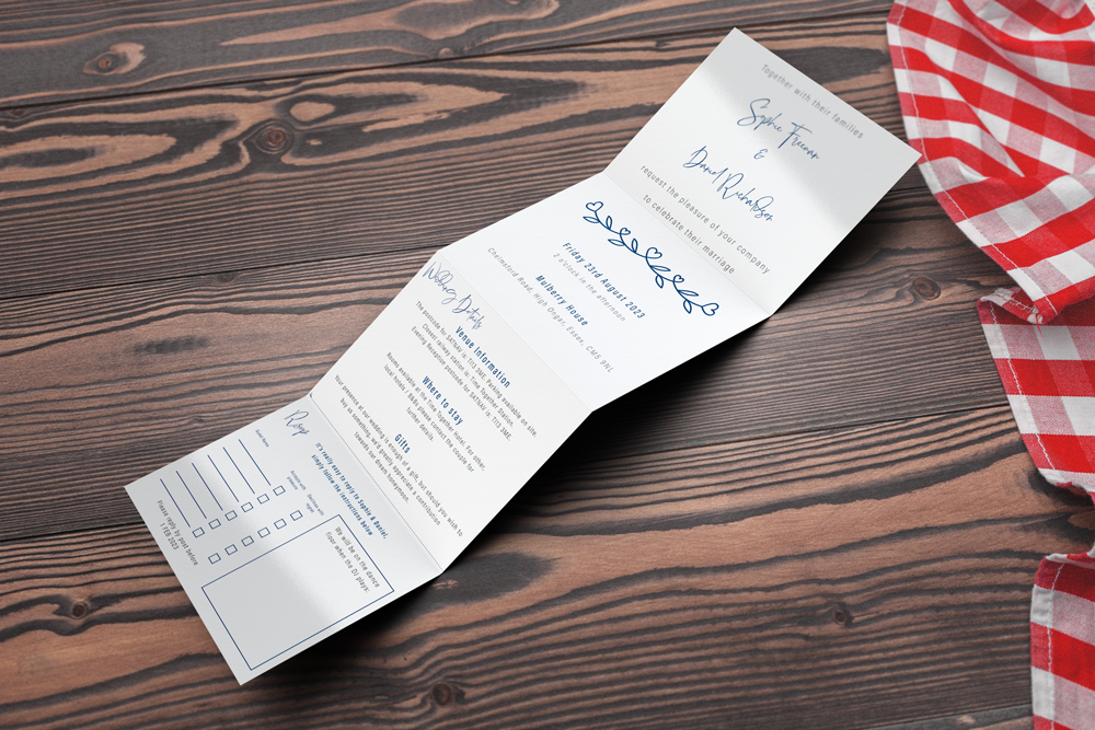 Accordion Wedding Invitation