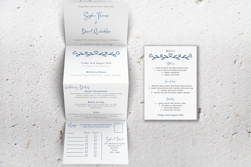Accordion Wedding Invitation Deluxe