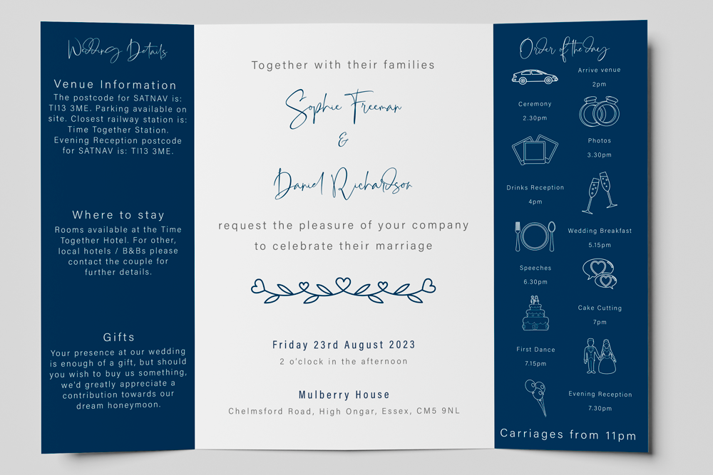 Gatefold Wedding Invitation