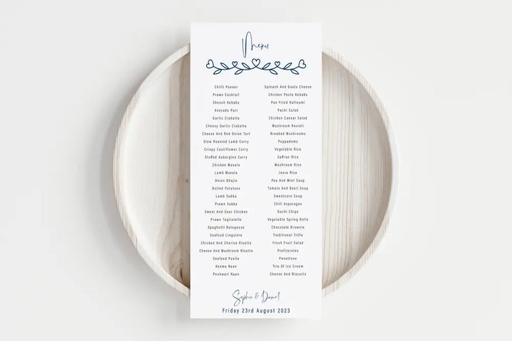 Buffet Menu Impression