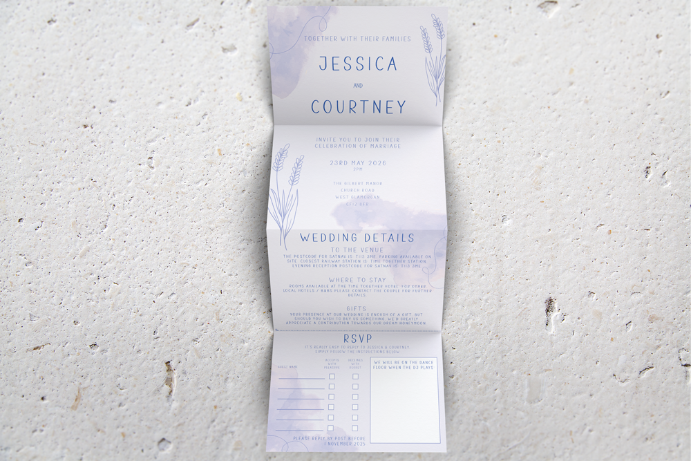 Accordion Wedding Invitation