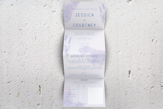 Accordion Wedding Invitation