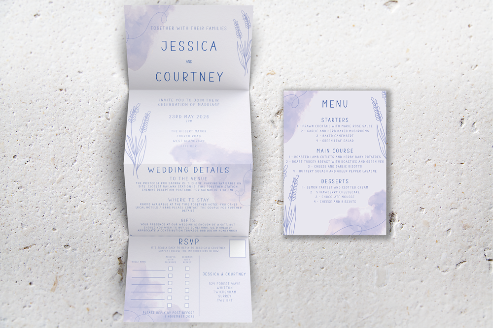 Accordion Wedding Invitation Deluxe