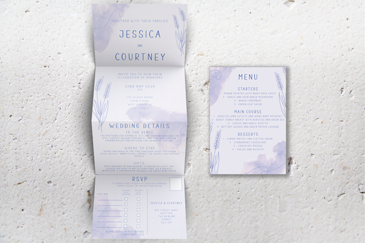 Accordion Wedding Invitation Deluxe