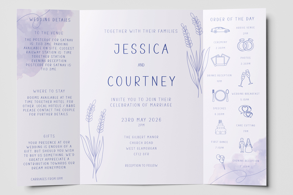 Gatefold Wedding Invitation