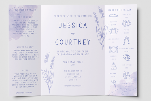 Gatefold Wedding Invitation