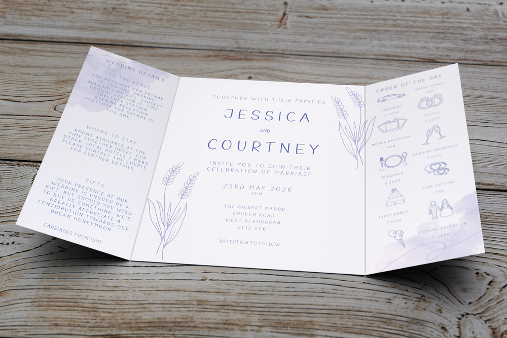 Gatefold Wedding Invitation