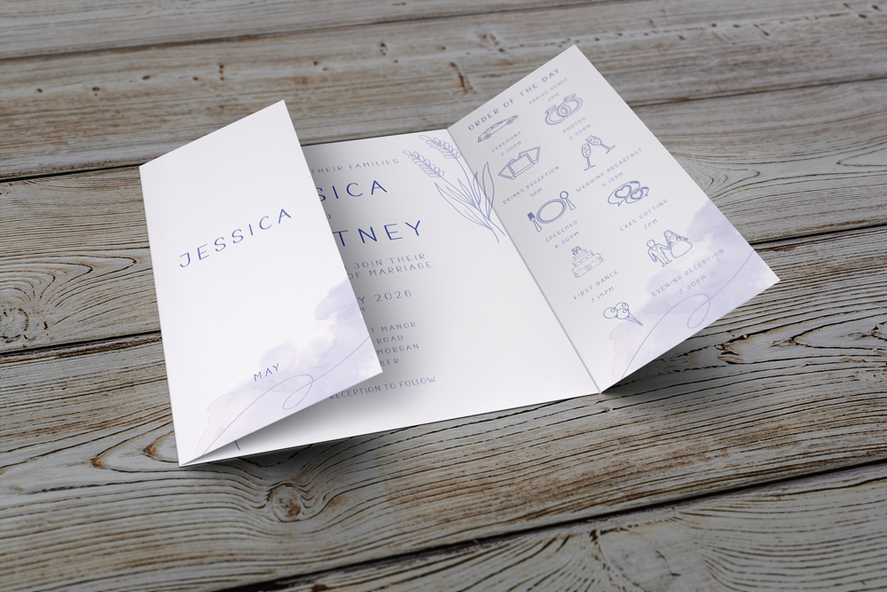Gatefold Wedding Invitation