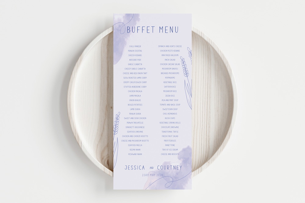 Buffet Menu