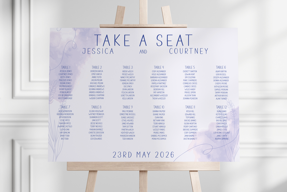 Seating Plan Sign