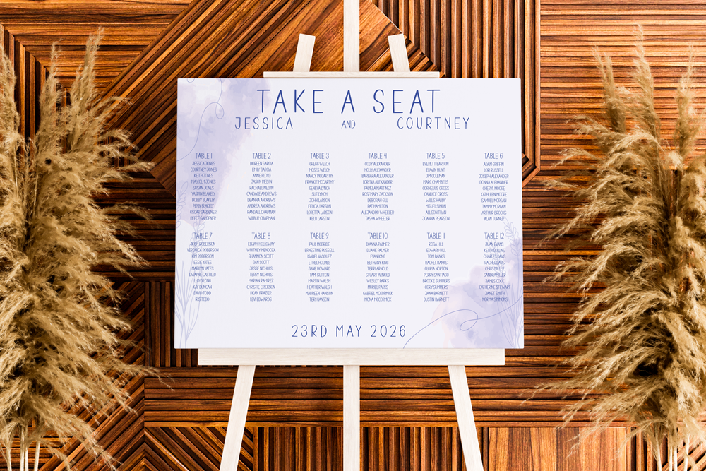 Seating Plan Sign