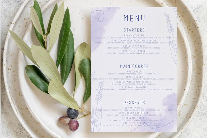 Set Menu Lavender