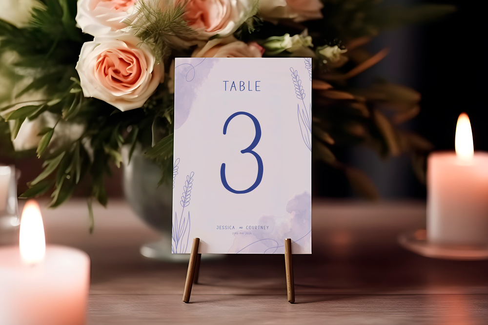 Table Number Sign