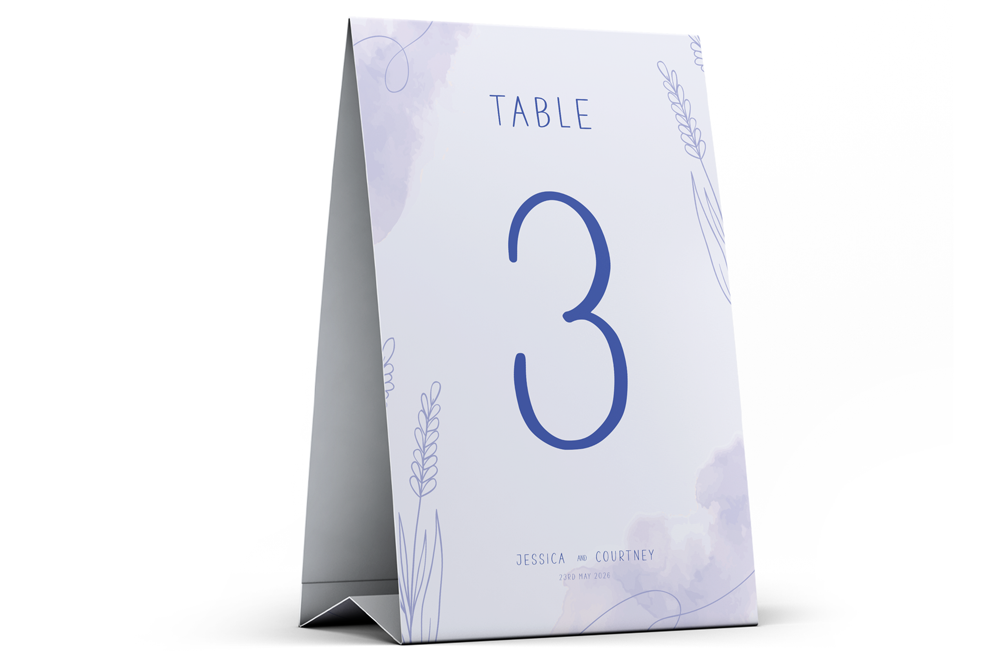 Table Number Sign