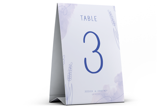 Table Number Sign