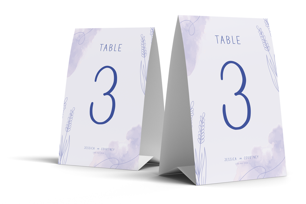Table Number Sign
