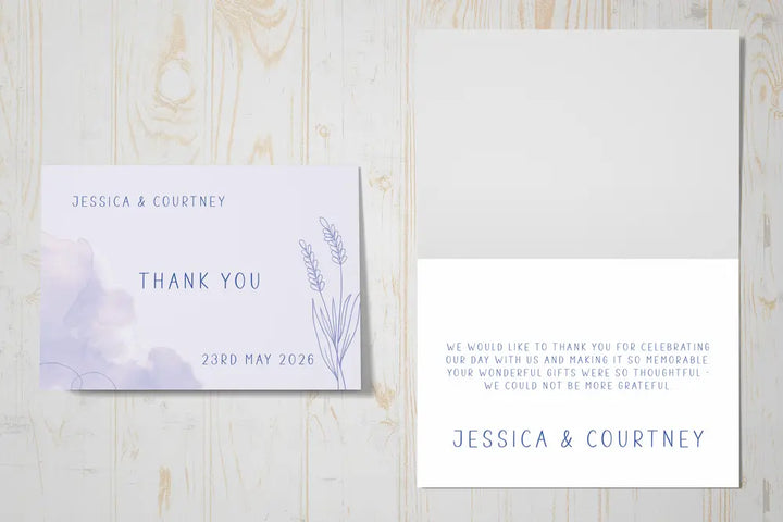 Thank You Card Lavender