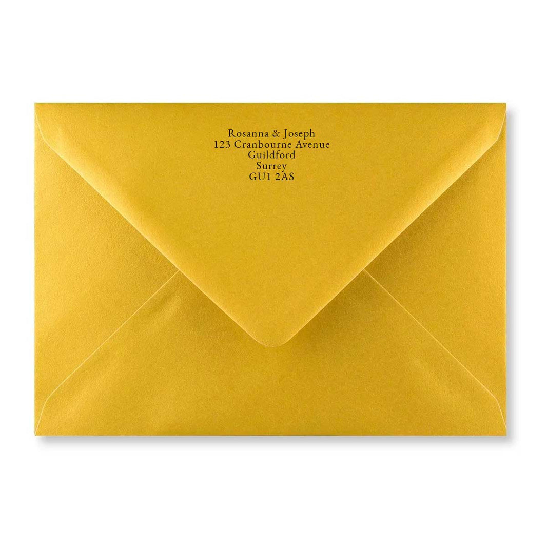 Wedding Envelopes - C6 - Gold (Metallic)