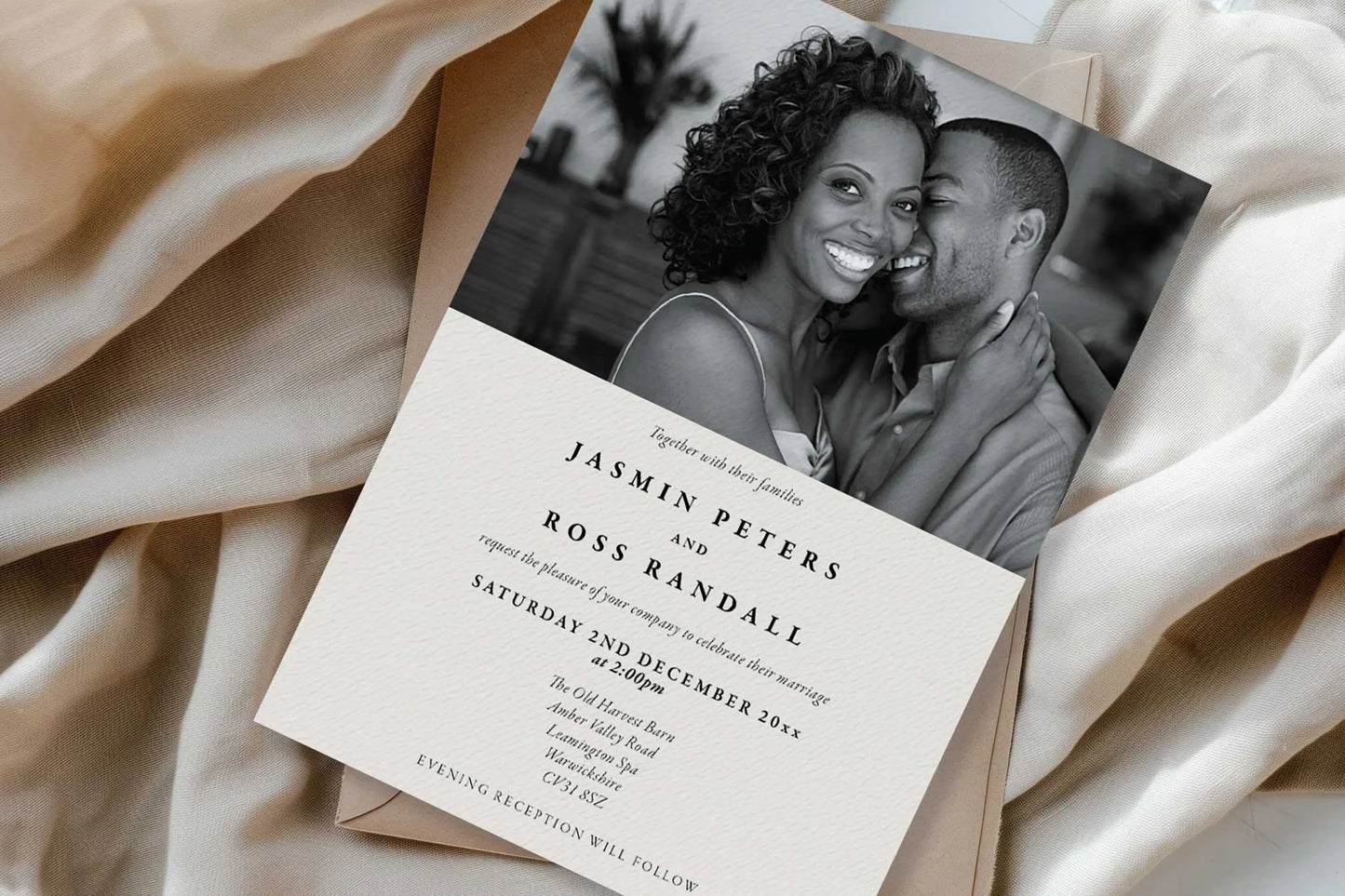 Wedding Invitation Card Monograph