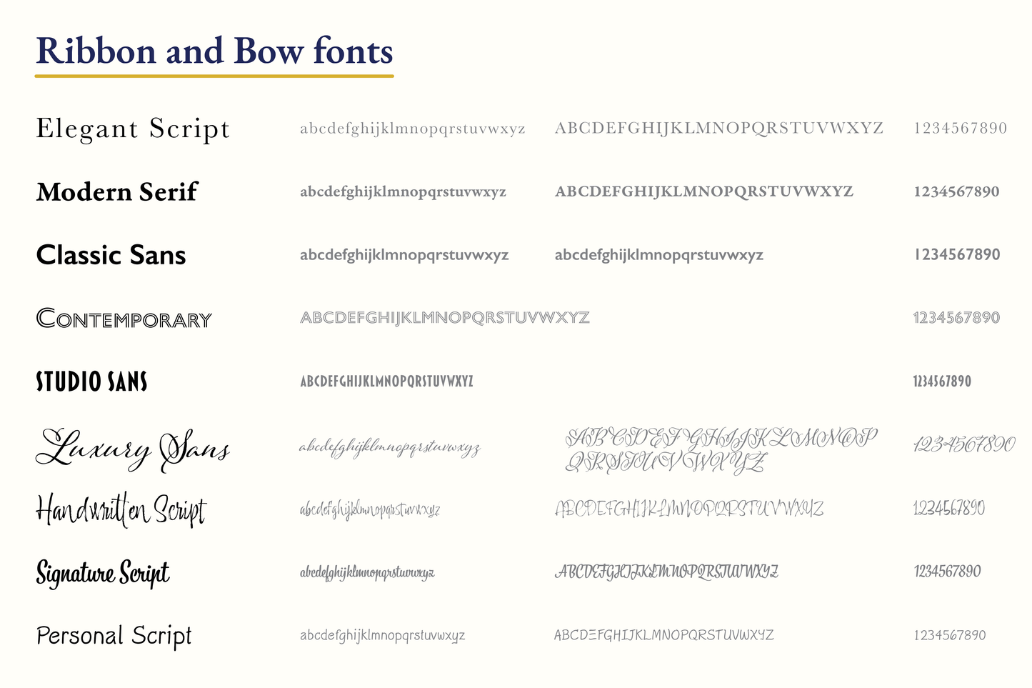 Personalised Wedding Bows