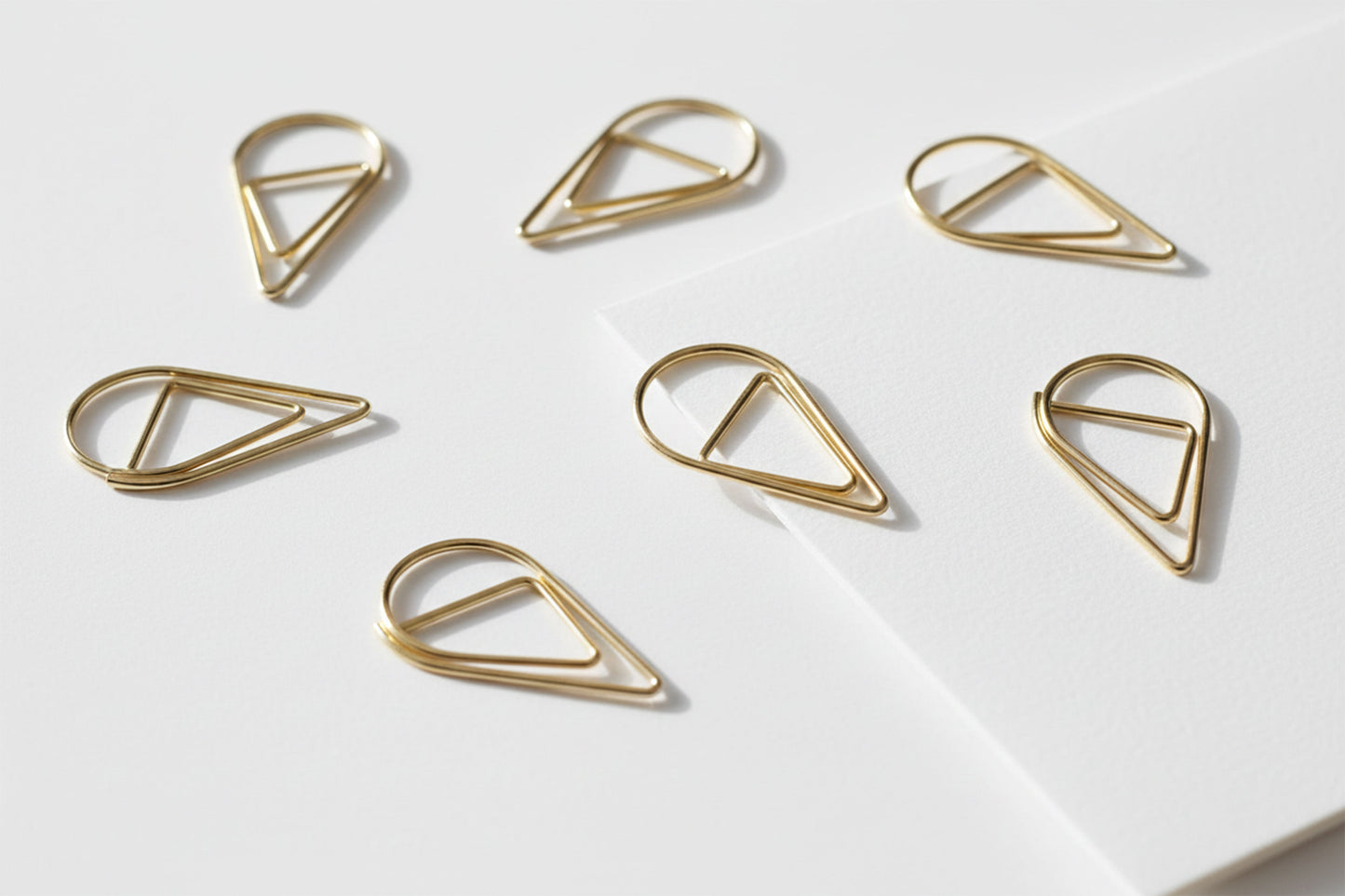 Gold Tear Drop Paperclips